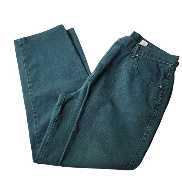 Sasson Jeans Green Size 36/30 High-Waist Straight Mom Jeans Vintage 80s 90s - Picture 11 of 11